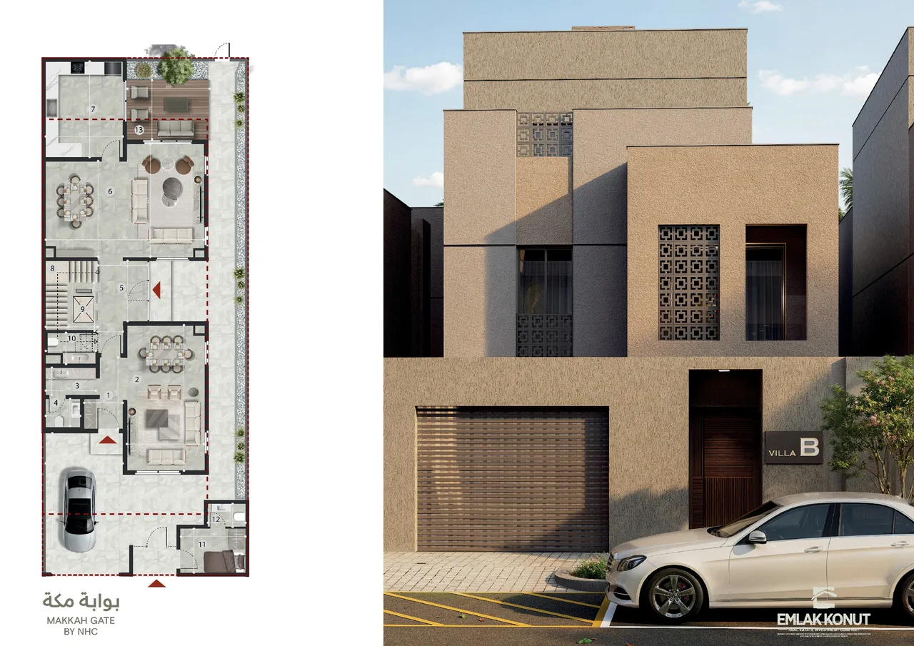 Villa B — Zemin