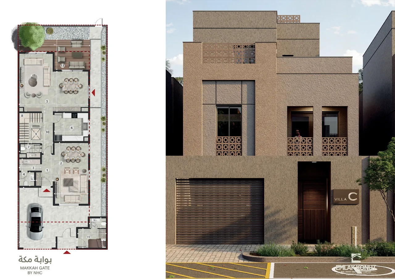 Villa C — Zemin